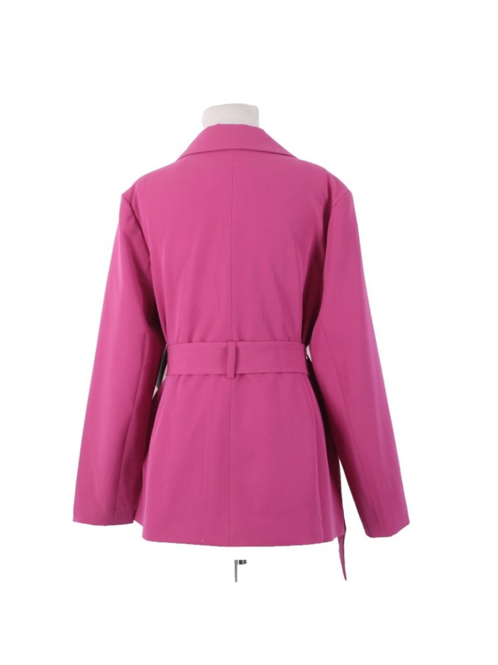 Eloquil Jacket Sz 14 Pink Rhinestones Belted Collared Pockets Poly Rayon - Picture 6 of 13